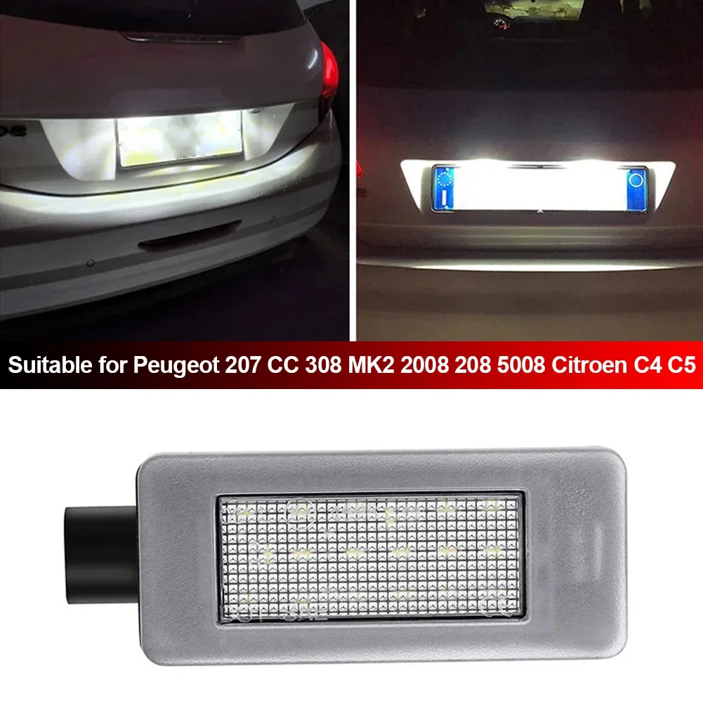 

Светодиодные лампы номерного знака автомобиля для Peugeot 208 2008 308 3008 5008 II 207 CC Светодиодные лампы номерного знака для Citroen DS3 C3 MK3 DS5 C5