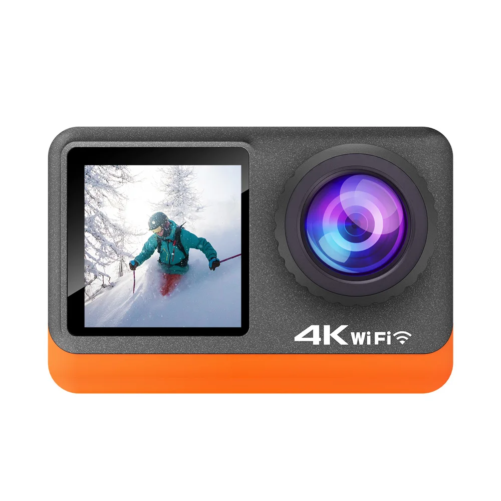 

Private Design 4K Action Cam Dual Screen Touch 30M Waterproof Underwater Sports Camera With Optical Filters