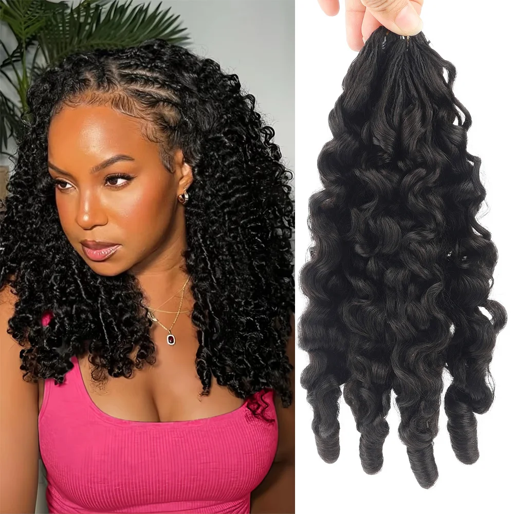 Cheveux humains bouclés en crochet 12A de 12 à 18 pouces, ondulés profonds, style birman, avec nœuds invisibles, réutilisables, pour femmes noires