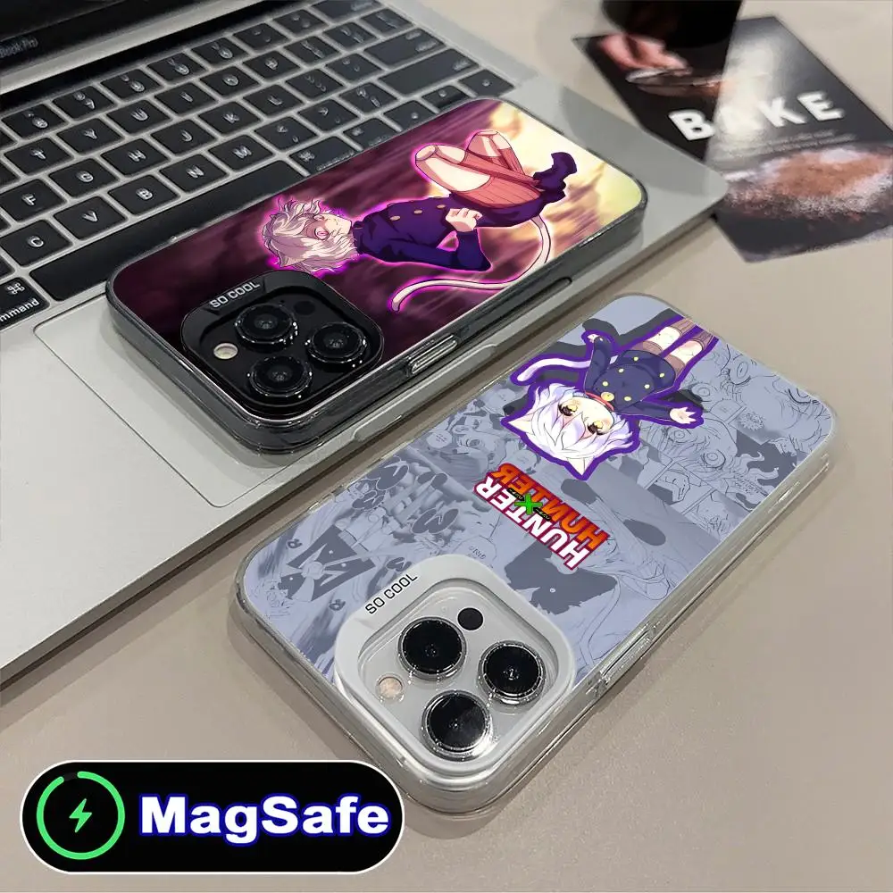 

Hunter Neferpitou Anime Phone Case for iPhone 16 15 14 13 12 11 Pro Max Plus MagSafe Translucent Colour Printing Luxury Pretty