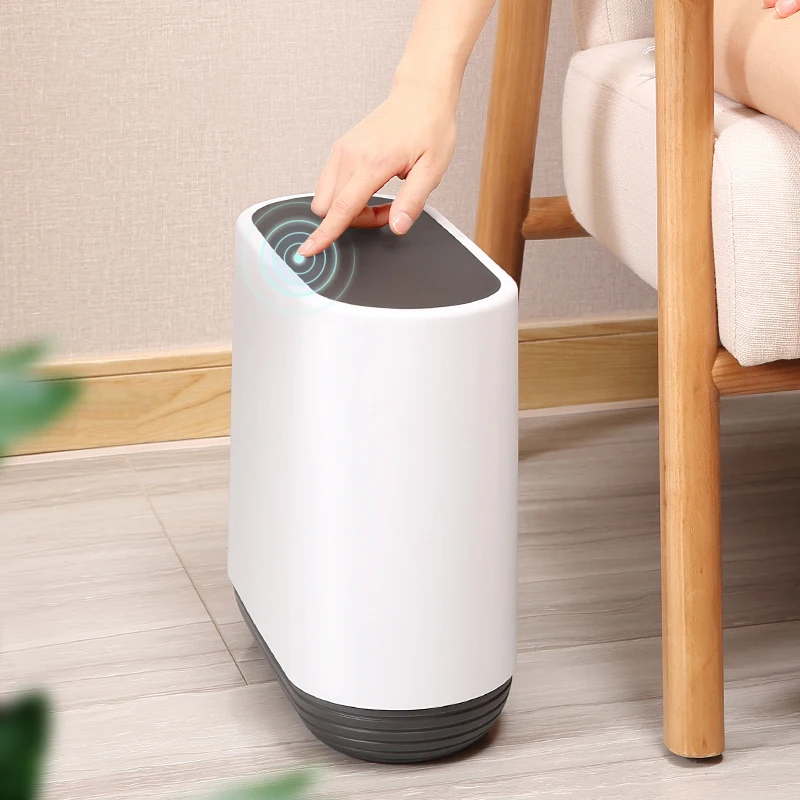 

10L Large Capacity Pressing Type Dust Proof Waste with Lid Kitchen Trash Can Box Bathroom