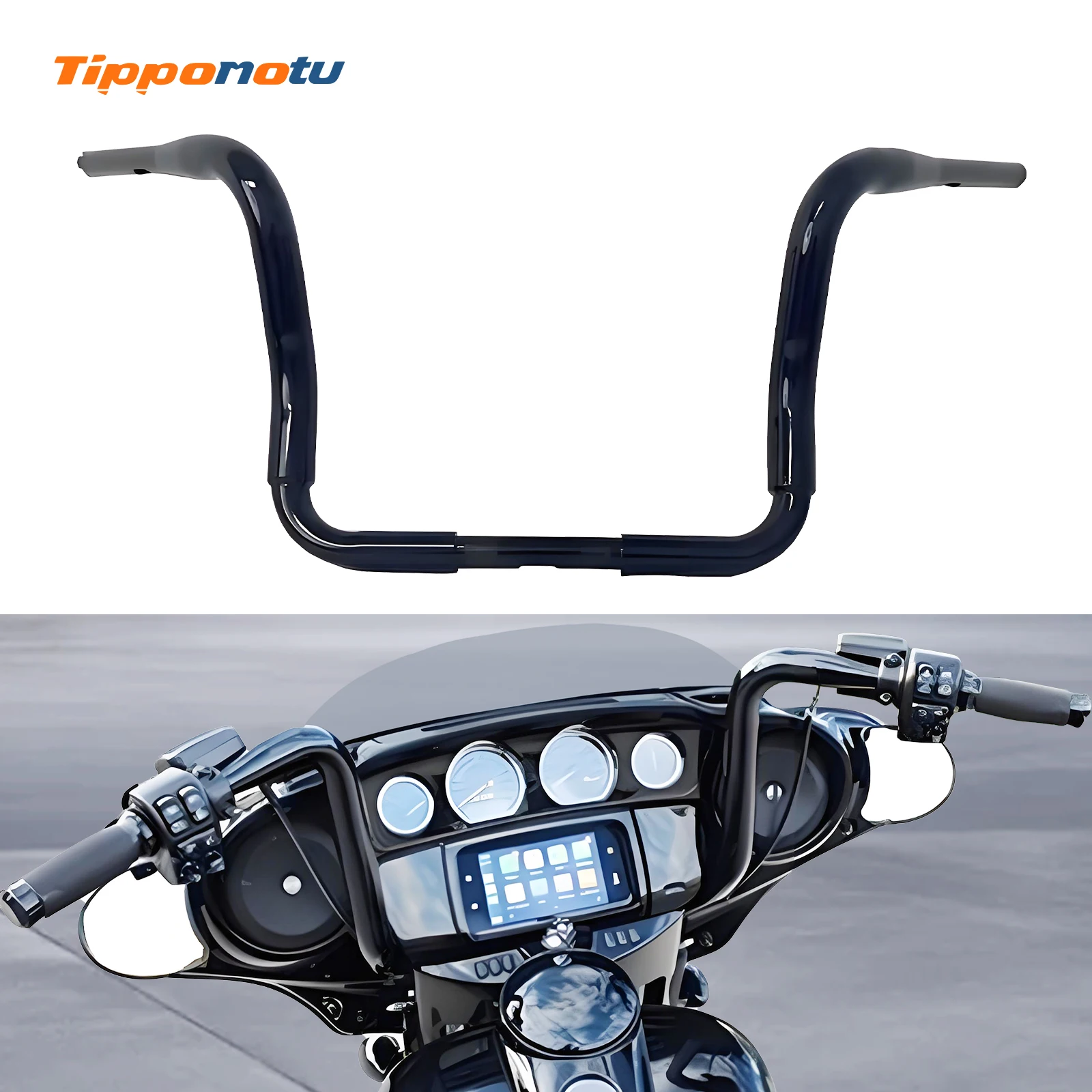 

Classic Splicing Ape Handlebar 1.5" Tube 1" Clamp for Harley Touring 2007-2024 Street Glide Electra Glide