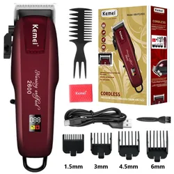 KM-PG2600 adjustable hair clipper professional barber hair trimmer for men electric beard hair cutting machine rechargeable