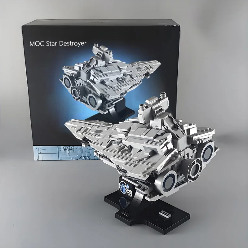 سلسلة سفينة الفضاء MOC الجديدة الطلب الأول ميدي مقياس StarDestroyer اللبنات نموذج لتقوم بها بنفسك الطوب تجميع السفينة الفضائية اللعب هدية