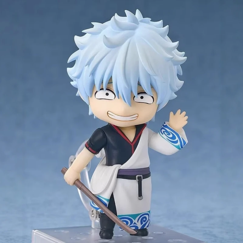 10cm Gintama Sakata Gintoki Multiple Accessories Anime Figure Model Gk Statue Collection Desktop Decoration Ornament Toys Gifts