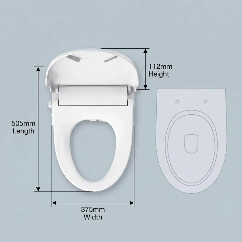 Electronic Smart Bidet Seat Elongated U-Shape V-Shape PP Material Fully Automatic Remote Control Easy Install 220V Instant view 6