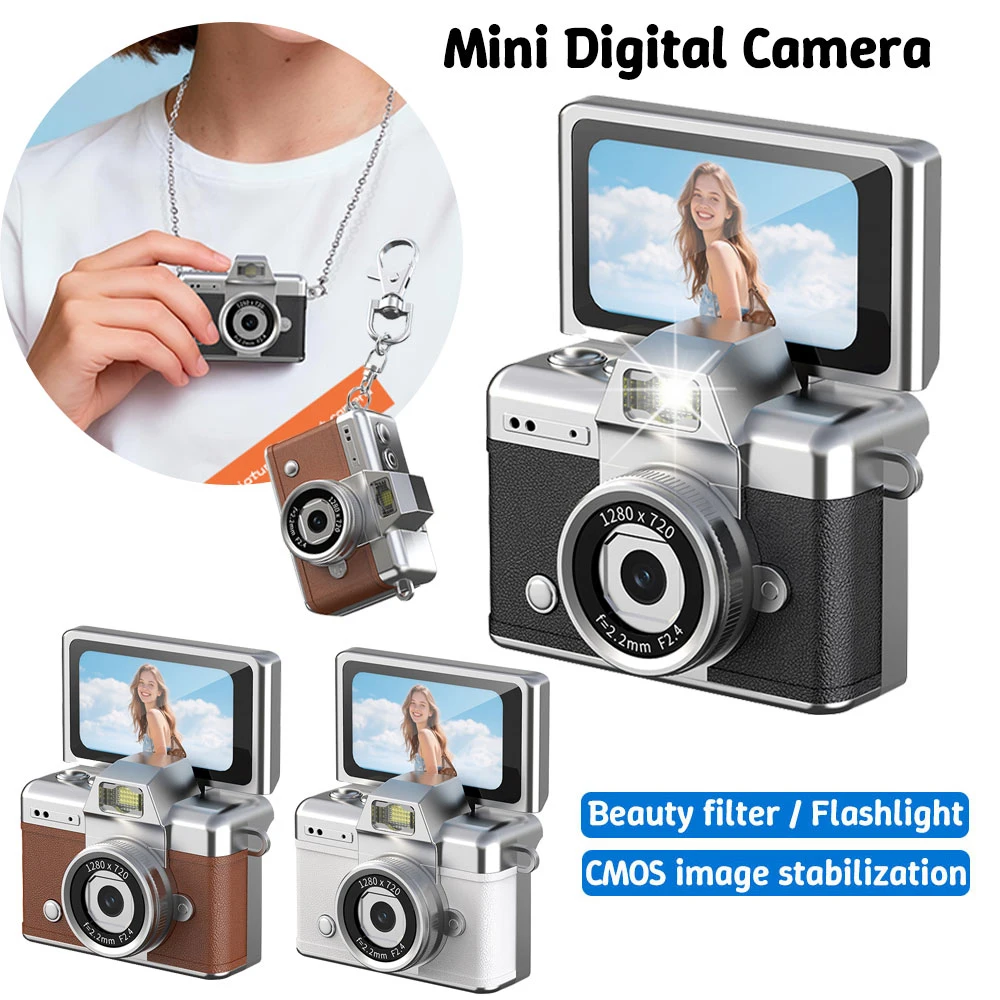 

Мини-брелок для камеры, цифровая камера с большим пальцем, ретро-камера HD 1080P, фото для путешествий на открытом воздухе с поддержкой экрана, карта памяти для детей