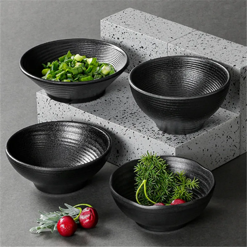 

Hot Pot Melamine Sauce Bowls Dipping Soy Vinegar Sauce Dishes Black Restaurant Small Soup Dish Cooking Housewares Kitchen