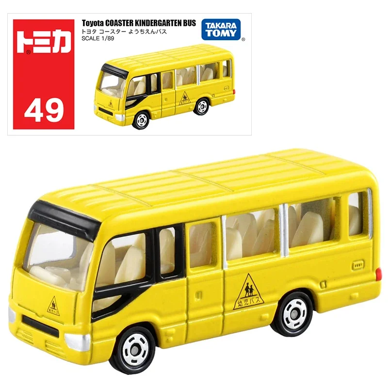 Tomica No.49 Toyota Coaster Kindergarten Bus Model Kit Takara Tomy Cars Alloy Diecast Metal Model Kids Xmas Gift Toys for Boys