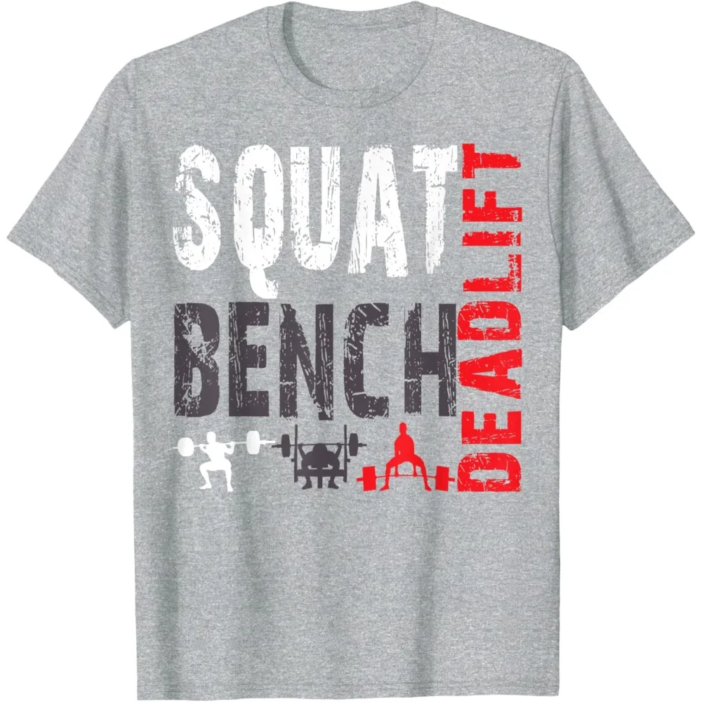 Powerlifting Shirt Squat Bench Kreuzheben Gewichtheben T-Shirt Lustige GYM Männer Casual Crewneck Baumwolle Kurzarm Fitness Kleidung