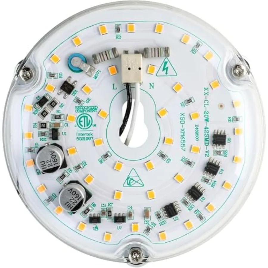 4'' 20W LED Ceiling Fan Light Retrofit Kit, Ceiling Light Replacement Module Board, 2400LM, 120V, ETL CRI90