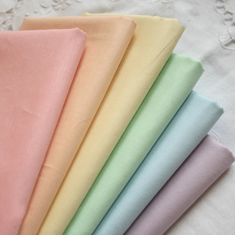 160x50cm 100% Solid Colorful Cotton Making Children's Clothing Background  Baby Es Skin  Ice Cream Candy Color Sewing Cloth