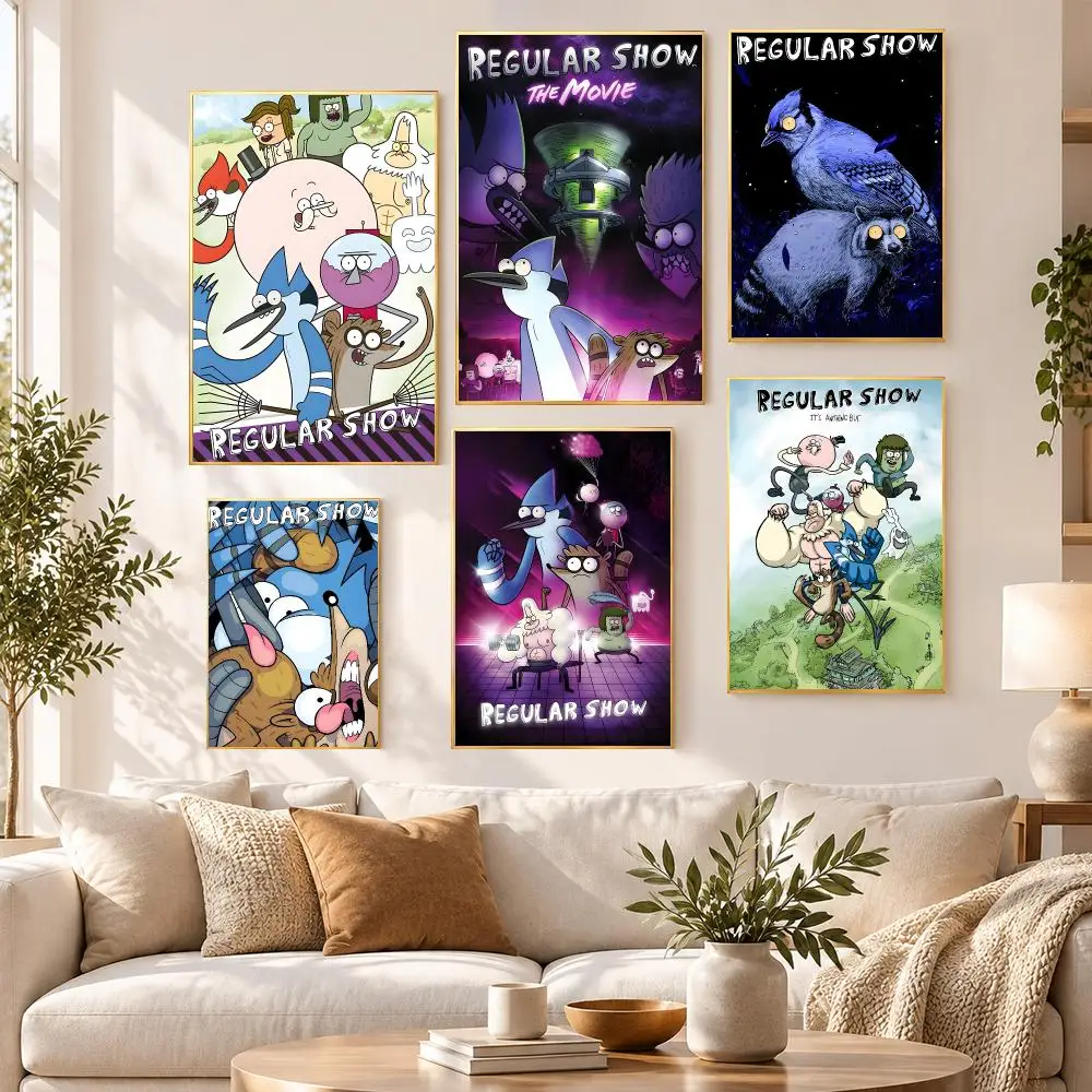 Film Series Movie Dark Regular Show Poster HD Waterproof PP Self Adhesive Aesthetic Bedroom Dorm Gaming Room Home Decor Gift