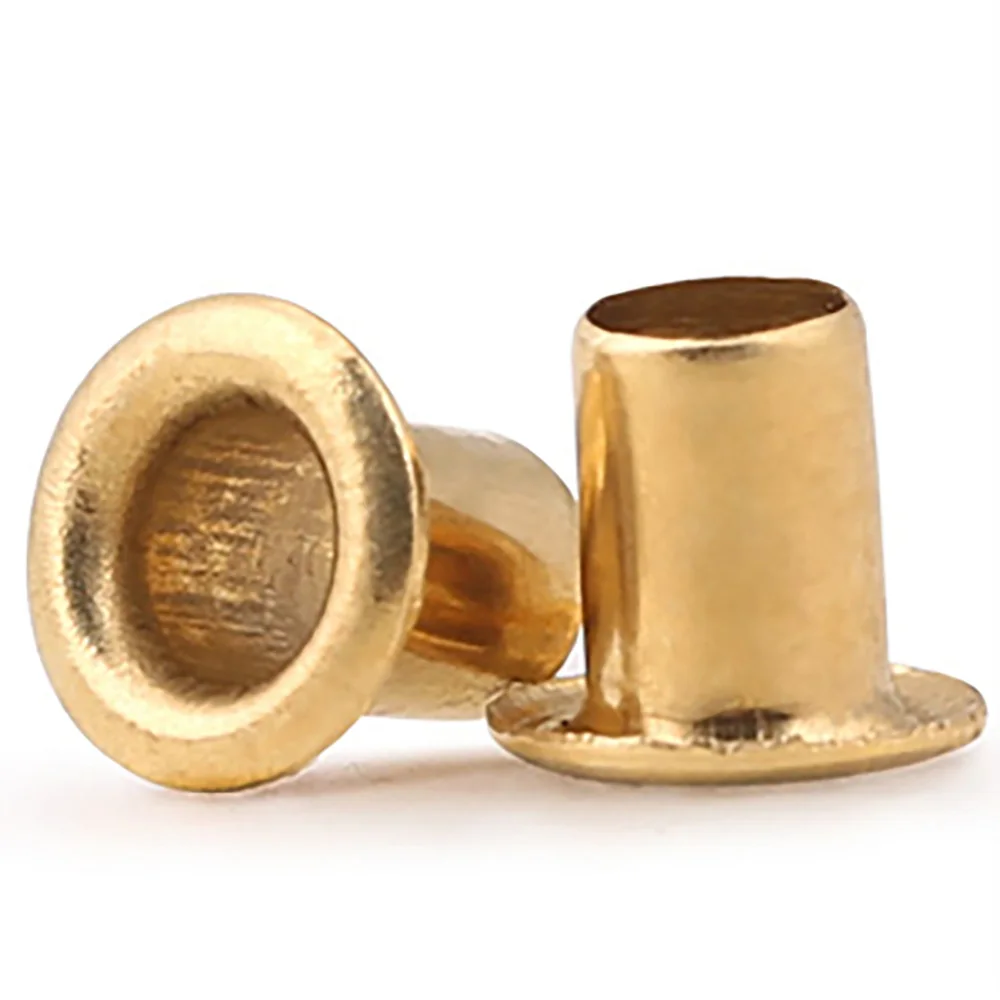 Brass Hollow Tubular Eyelets Copper Double-sided PCB Circuit Board Rivet Nails M0.9-M6 Electronic Circuit Assembly Hardware