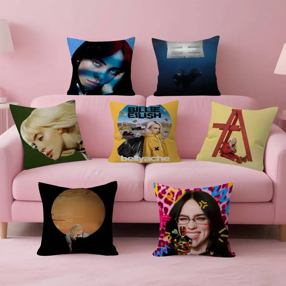 Singer album B-BillieS Vintage Double-sided Printed pillow cover Short plush Suitable living rooms bedrooms throw cushion cover