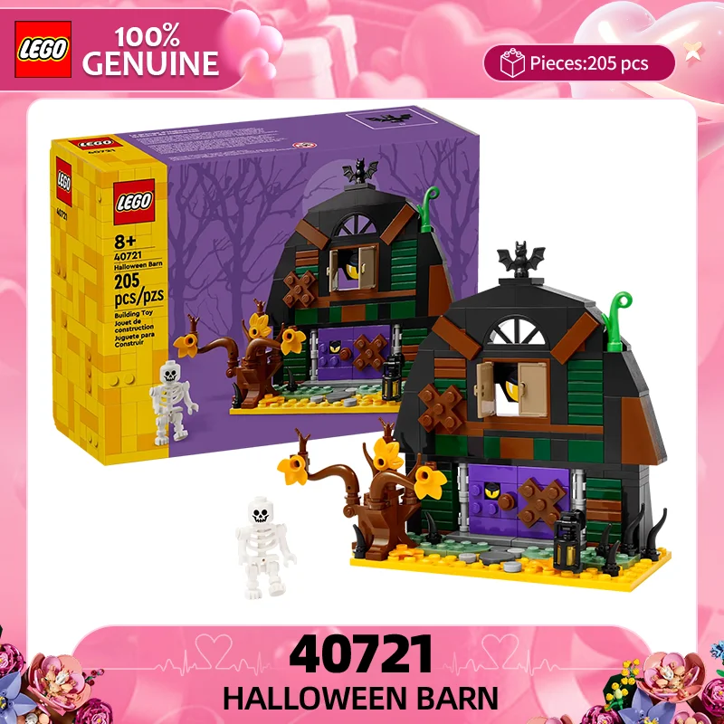 

Строительные блоки Lego 40721, хижина сарая на Хэллоуин, 40744, рождественский кулон, детская головоломка, сборка, строительные блоки, игрушка в подарок
