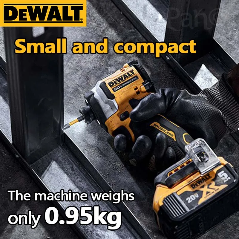 DeWalt 20V bezszczotkowy wkrętak udarowy do płyt gipsowo-kartonowych kolorowy płytka stalowa wkrętak elektryczny wkrętak z jaskółcą ogona Dcf850