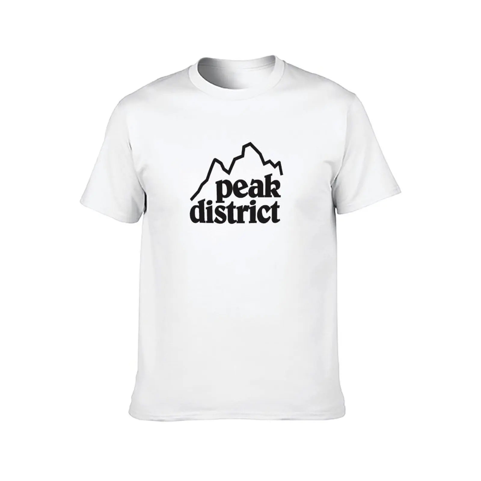 تي شيرت Peak District Retro Logo تي شيرت للرجال جرافيك مضحك مضحك تي شيرت فكاهي داكن تي شيرت