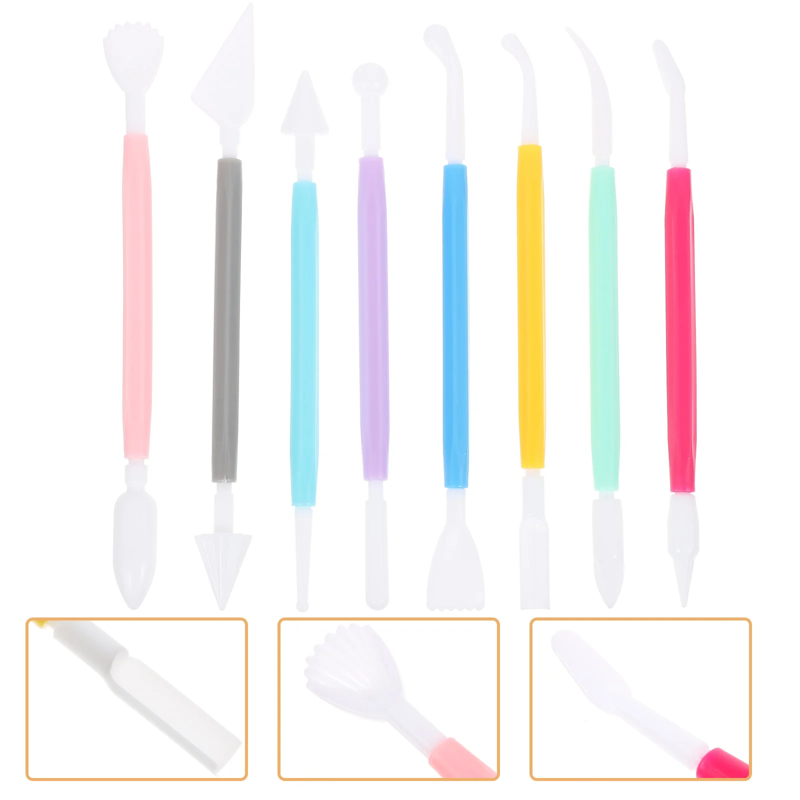 16 Pcs Suite Colored Clay Polymer Tools Plastic Crafts Ckay Supply Sculpting Modeling