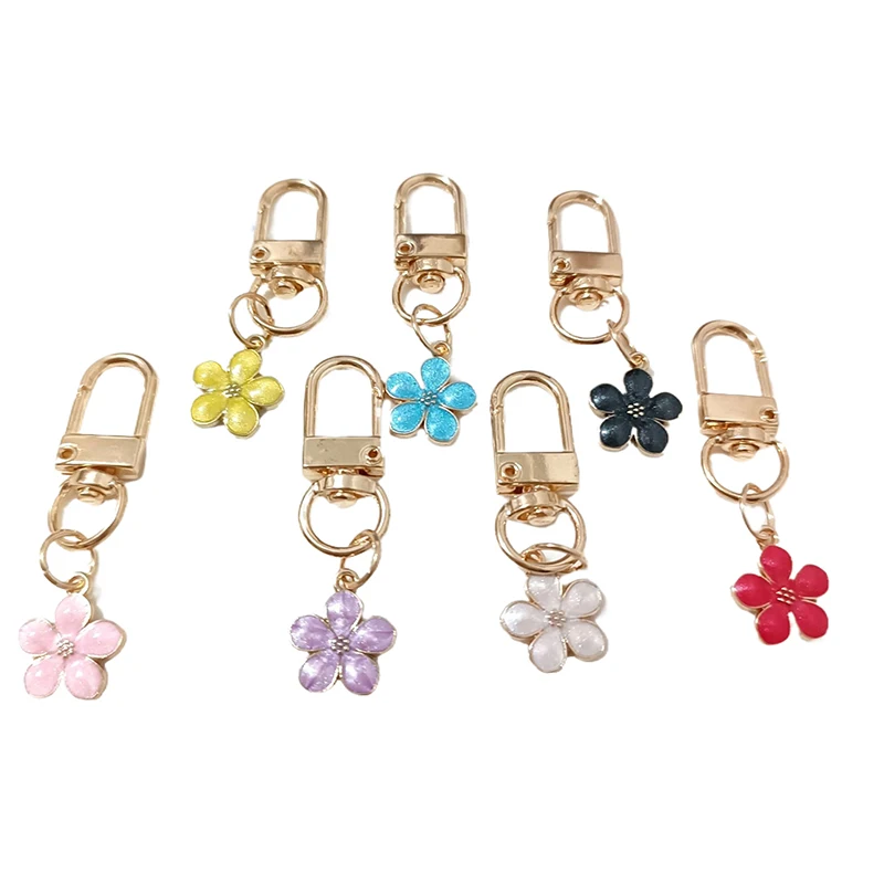 1Pcs Pear Blossom Cherry Blossom Keychain Cute Accessories Keychain Couple Matching Keyrings Pendant Bag Accessories Ornaments