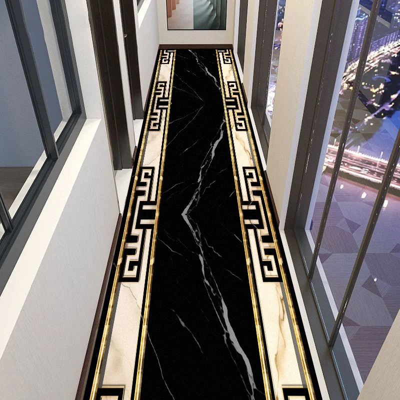 Home Long Corridor Carpet Modern Runner Hallway Carpets Hotel Hall Luxury Floor Mat Non-slip Room Doorway Aisle Rug Customizable