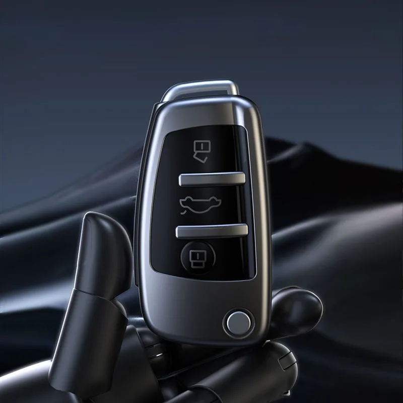Weiche TPU Auto Schlüssel Fall Abdeckung Halter für Audi A1 A3 A6 A6L Q2 Q3 Q7 TTS R8 S6 RS3 Schlüssel Schutz Shell Fob Auto Zubehör – Detail 3