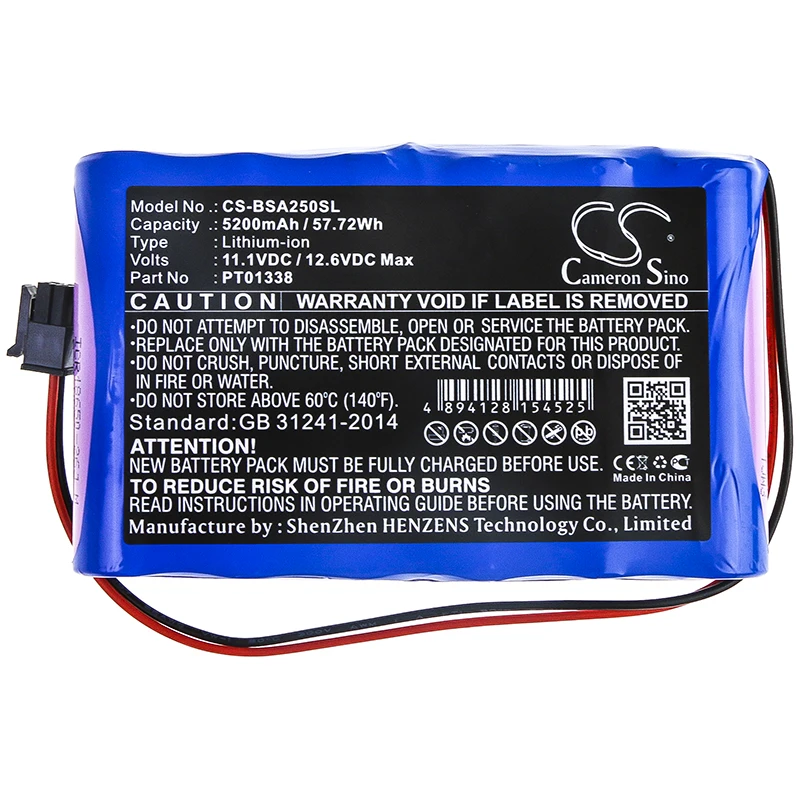 

Cameron Sino 5200mAh Battery For Bird SA2500 SA-2500 SA6000EX SA-6000EX PT01338