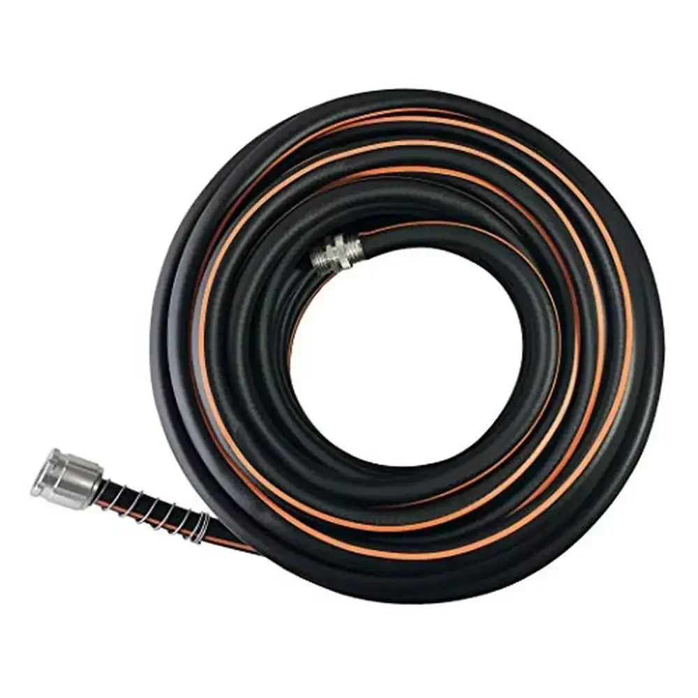 Flextreme Pro Performance Rubber Garden Hose 100ft Extreme Weather Flexible Polymer Construction Industrial Strength Couplings