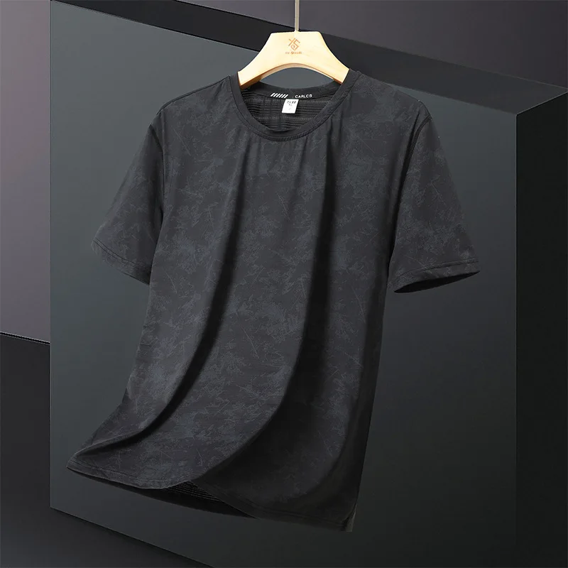 T Shirt Men Ice Quick-Drying Loose Oversized 10xl 6xl 7xl 8xl Plus Size Fitness Short Sleeve Oversize T-Shirts Summer Fashion