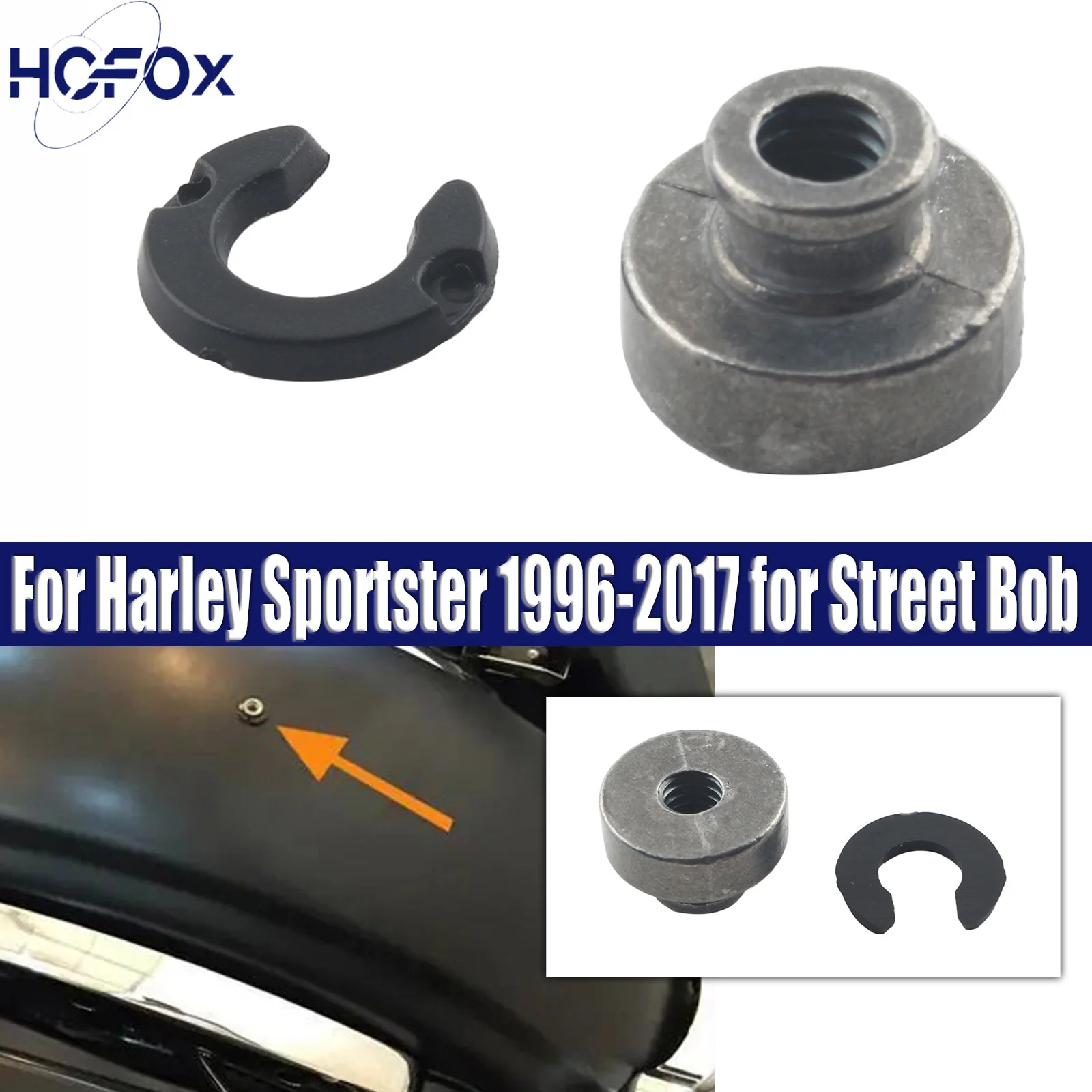 

For Harley Sportster 1996-2017 for Street Bob 1X Rear Fender Seat Bolt Mount Nut Kit