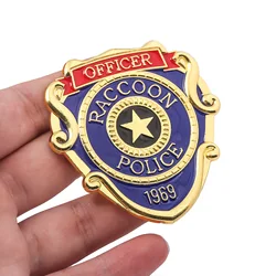 Game Movie Raccoon Police Department Resident Badge Enamel Police Five Star Pin Brooch Jewelry Backpack Decorate Jewelry