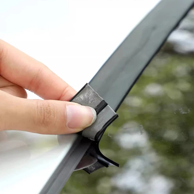 

Цельная резиновая полоса для предотвращения столкновений на лобовое стекло автомобиля, Т-образная уплотнительная наклейка на окно на крыше, защитная наклейка для края