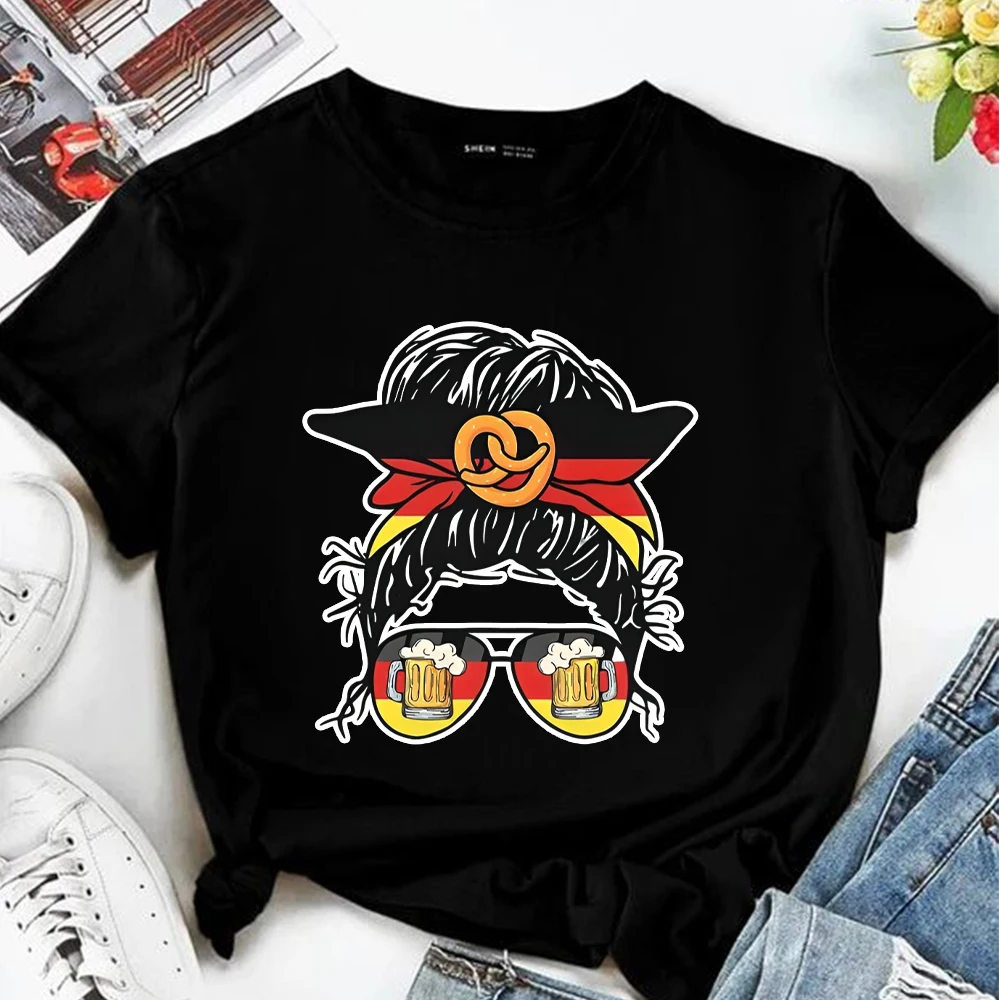 Funny Oktoberfest beer clothing graphics T Shirt for Women Casual Short Sleeve tee shirt femme camisetas mujer tshirts woman