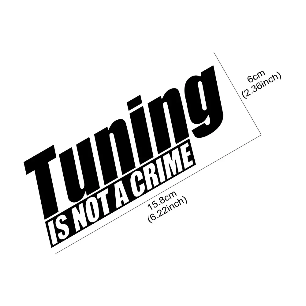 สติ๊กเกอร์ติดรถยนต์ TUNING IS NOT CRIME สติ๊กเกอร์ไวนิลกันน้ำติดตัวถังรถยนต์ ตกแต่งหน้าต่างรถยนต์ สไตล์เฉพาะตัว อุปกรณ์ตกแต่งรถยนต์สุดสร้างสรรค์