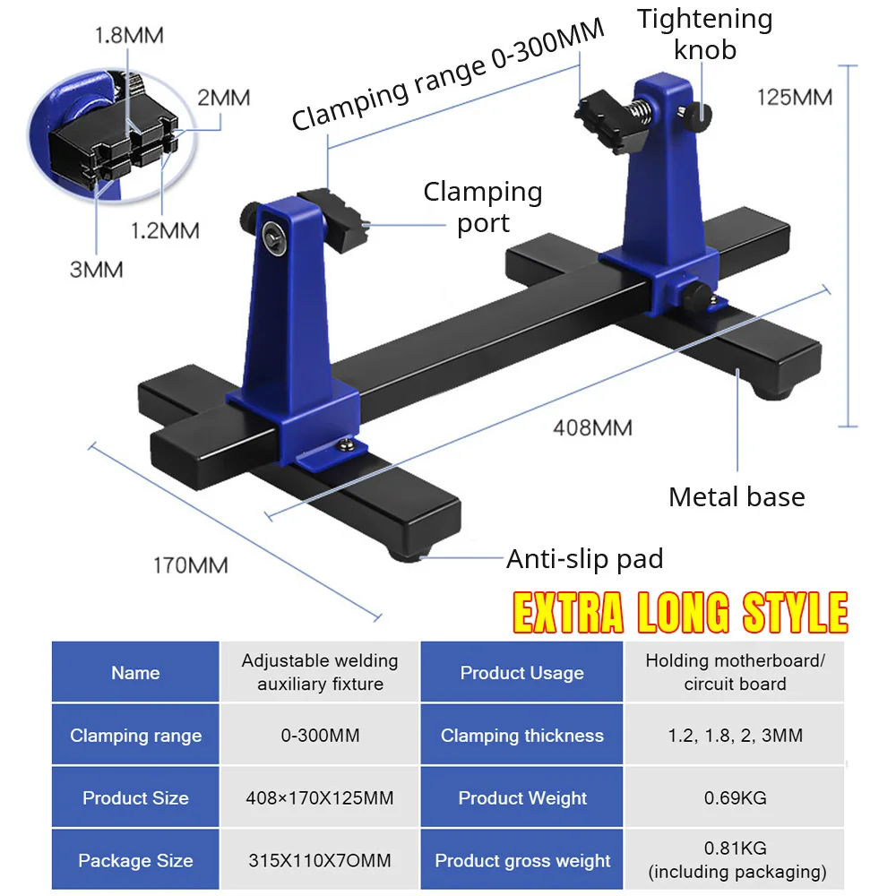 Circuit Board Welding Repairing Disassembly Fixture Adjustable MotherBoard Holder 360° Rotation MainBoard Clamp Soldering Iron