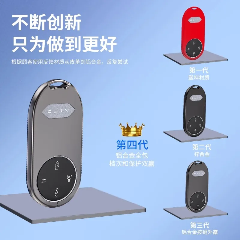 

Aluminium Alloy Card Car Smart Key Fob Case Cover Shell Holder for AITO M9 M7 Card M7 Ultra M5 2024 Auto Keychain Accessories