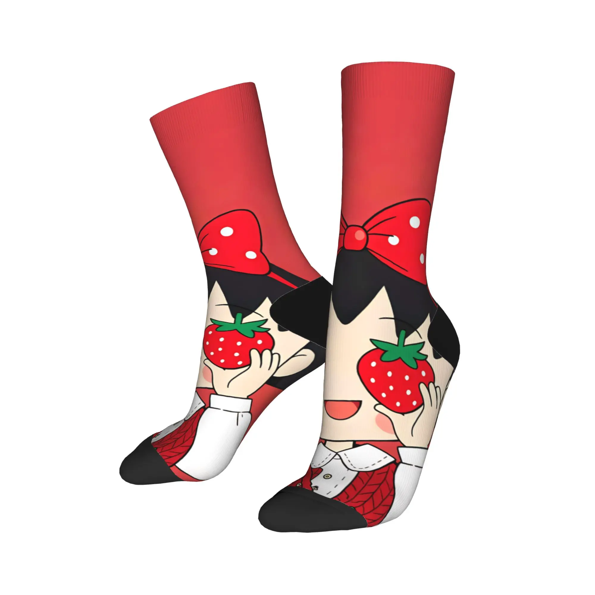 Women Men Socks Chibi Maruko Chan  Stockings Anti Bacterial Soft Breathable Socks Spring Novelty Printed Outdoor Socks