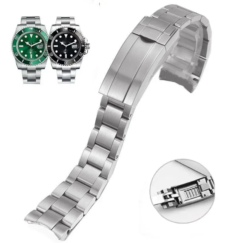 

Watchbands For Rolex SUBMARINER DAYTONA Yacht-Master GMT Watch Band Strap glidelock Clasp Stainless 904 Steel Bracelet 20mm 21mm