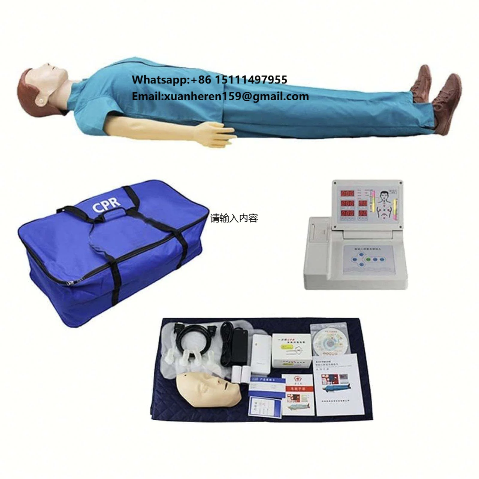 

Medical Teaching Whole Digital Mannequin Cpr Dummy First Aid Training Adult Manikin Full Body Kit Nurse Child Medical