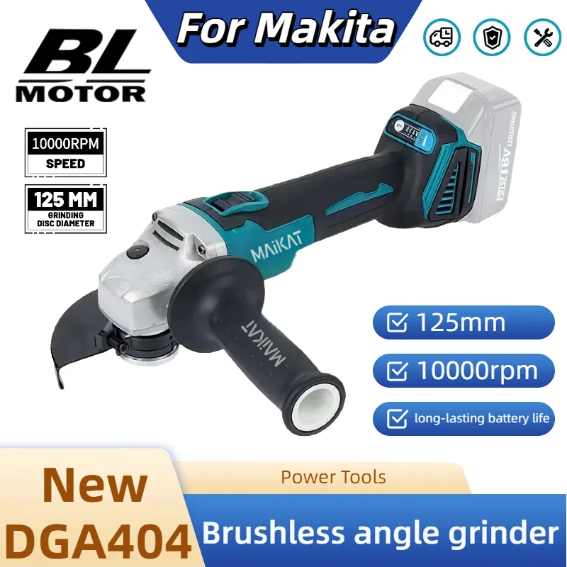 

For Makita new DGA404 125mm Brushless Lithium Electric Angle Grinder Rechargeable Cutting Machine High Power Polishing Machine