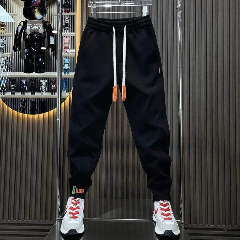 Casual Loose Men Sports 2025 Trend New Solid Color Tying Feet Casual Versatile Harem Pants