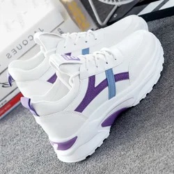 Sneakers da donna 2024 nuova moda autunno Casual sport comodi appartamenti bianchi traspiranti piattaforma femminile scarpe vulcanizzate invernali