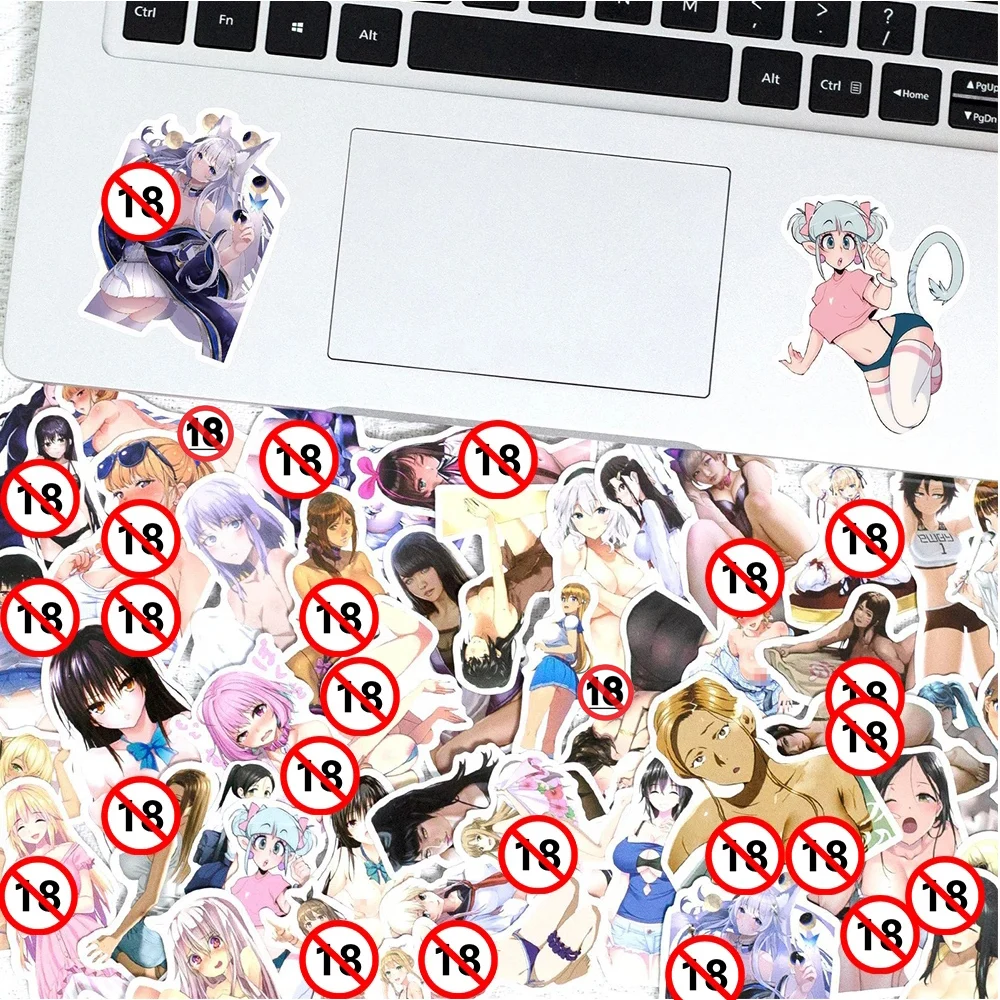 10/30/50/100pcs Adult Anime Hentai Sexy Waifu Girl Stickers Decals for Laptop Phone Luggage Cute Car Wall Sticker Girls Toys