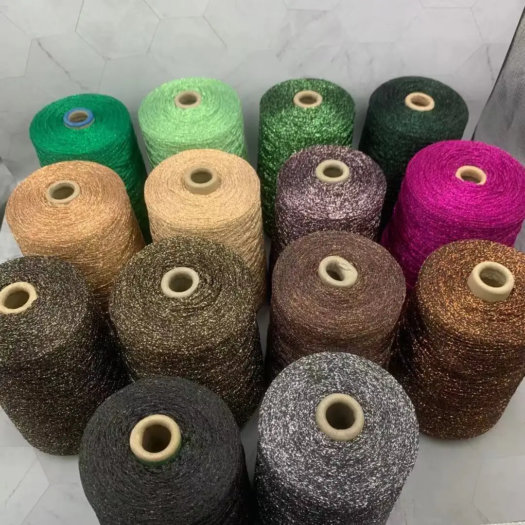 500g/lot mettallic yarn hand knitting Crocheting metal yarn to knit Crochet sparkling yarn Knittted Threads DIY line handmake