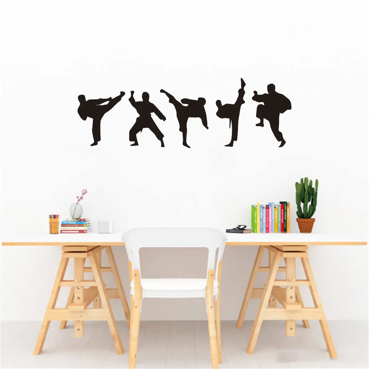 Vinyl  Self-Adhesive Removable Taekwondo A Martial Art Wall Decal Home Bedroom Living Room kids\' Room Decorative Sticker JZY155