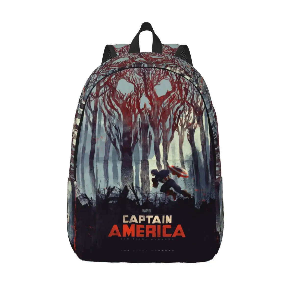 Custom Captain America The First Avenger (2011) Laptop Backpack Women Men Casual Bookbag for School College Student Bag