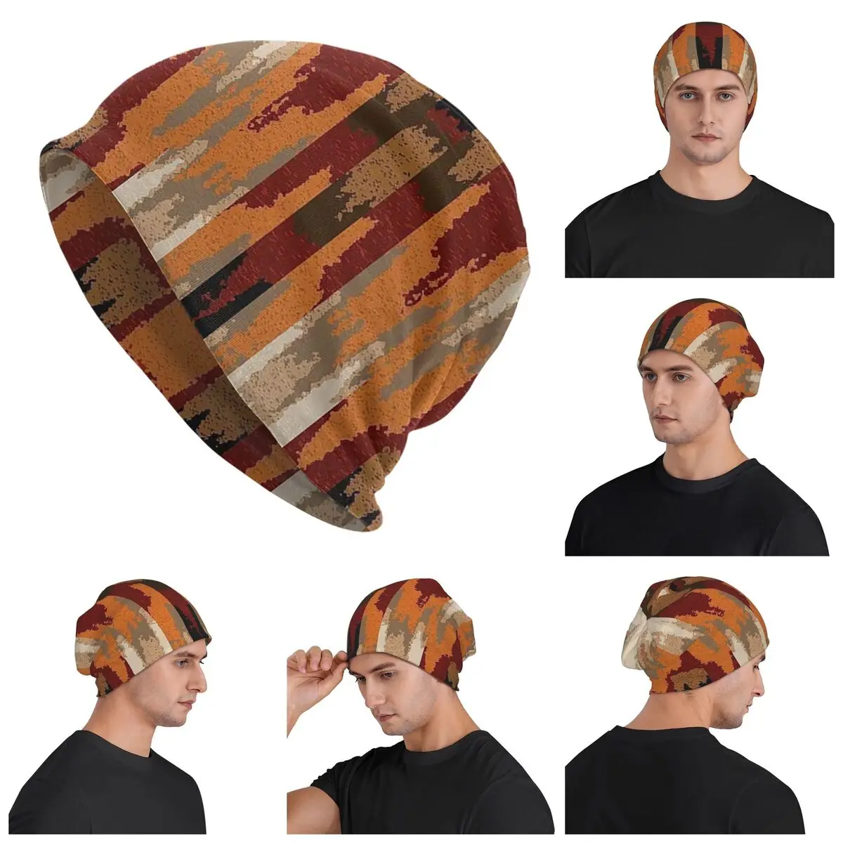 

Головной убор с этническими символами, унисекс, шапки для взрослых, вязаная шапка с капюшоном, теплая шапка в стиле хип-хоп, осенне-зимняя уличная шапка Skullies