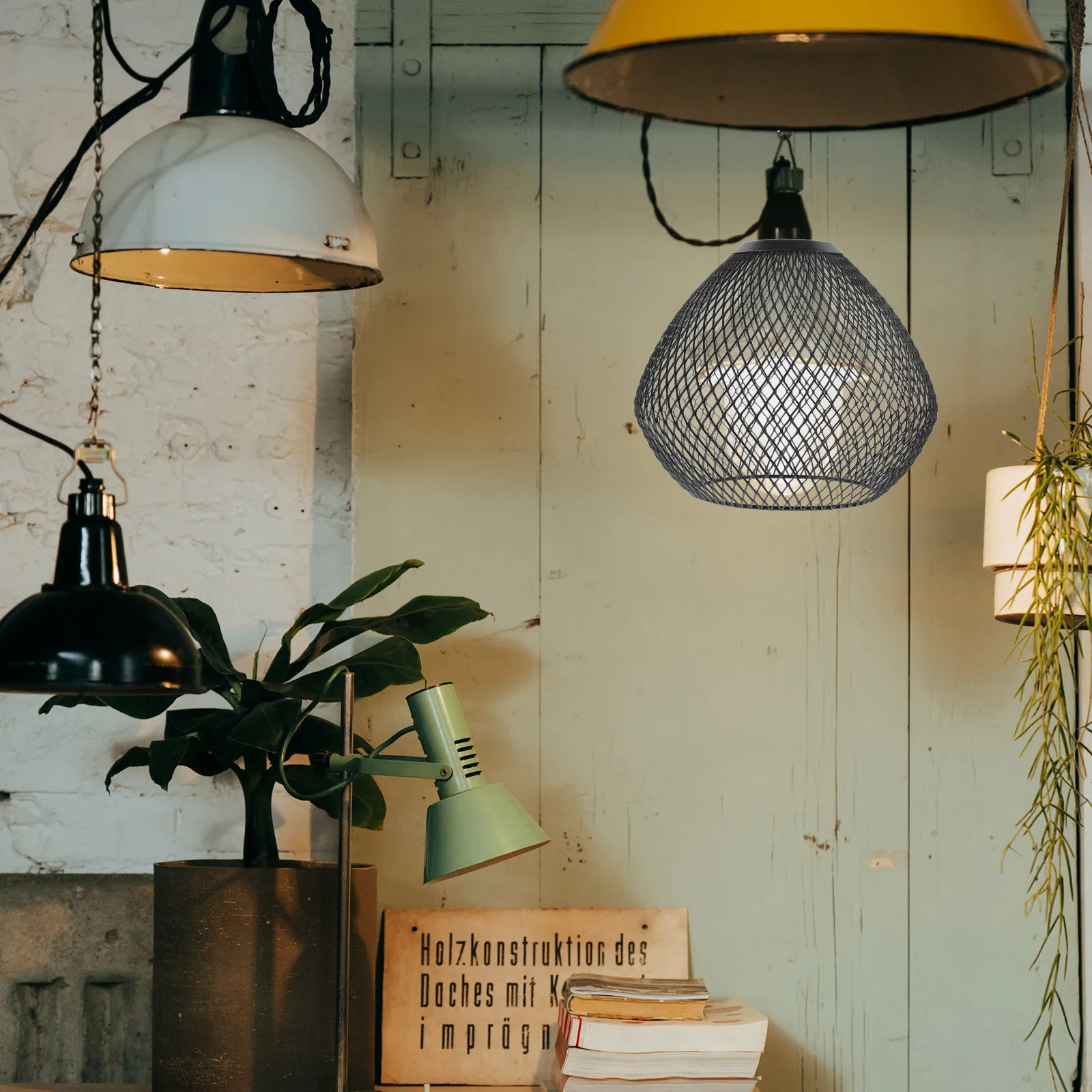 

Ажурный геометрический абажур из металла для подвесного светильника, замена для люстры в столовую, ресторан, дом, металлическая сетчатая лампа-клетка