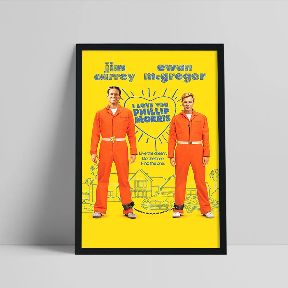 أحبك فيليب موريس السيرة الذاتية أسود كوميدي الدراما فيلم طباعة ملصق فني فيلم حائط لوح رسم صورة ديكور المنزل