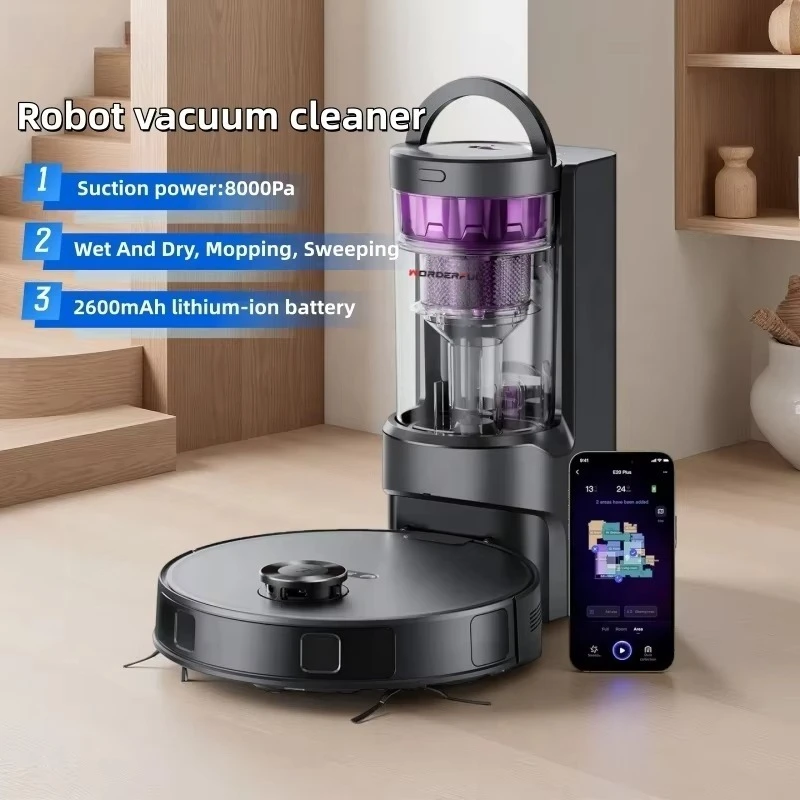 T10 3 in 1 Robotic Vacuum Cleaner Mop With Lidar Navigation Multi Cyclone Bagless Self Emptying Station Robot Vacuums